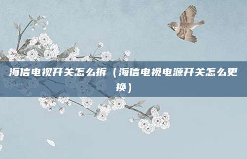 海信电视开关怎么拆（海信电视电源开关怎么更换）