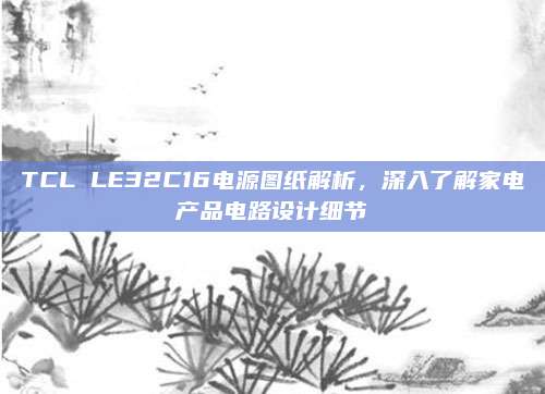 TCL LE32C16电源图纸解析，深入了解家电产品电路设计细节