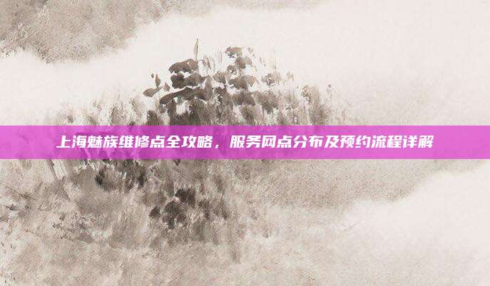 上海魅族维修点全攻略，服务网点分布及预约流程详解