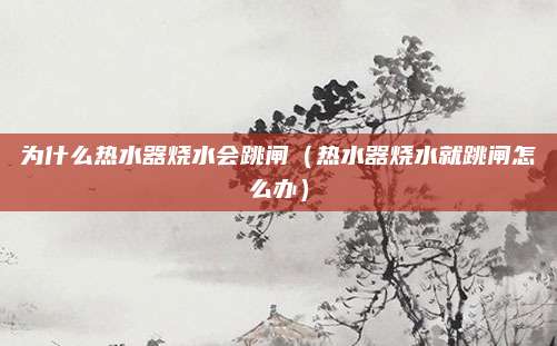 为什么热水器烧水会跳闸（热水器烧水就跳闸怎么办）