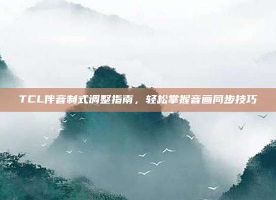 TCL伴音制式调整指南,轻松掌握音画同步技巧