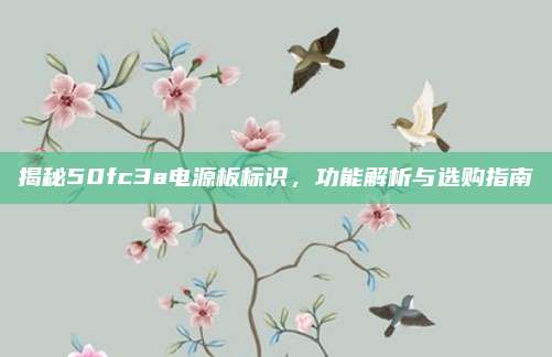 揭秘50fc3a电源板标识，功能解析与选购指南