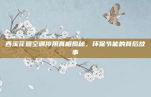 西溪花园空调停用真相揭秘，环保节能的背后故事