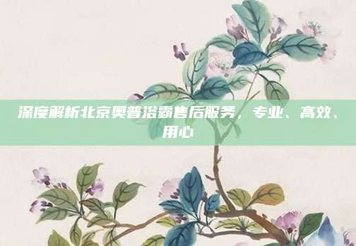 深度解析北京奥普浴霸售后服务，专业、高效、用心