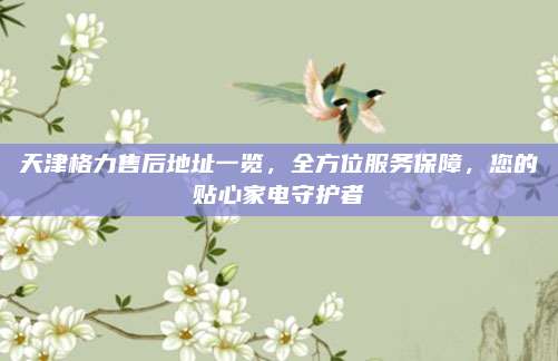 天津格力售后地址一览，全方位服务保障，您的贴心家电守护者