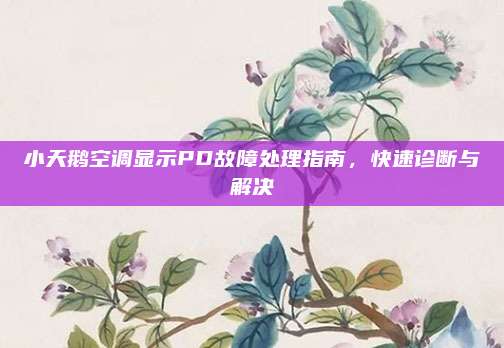 小天鹅空调显示PD故障处理指南，快速诊断与解决