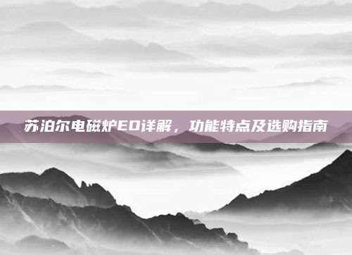苏泊尔电磁炉EO详解，功能特点及选购指南