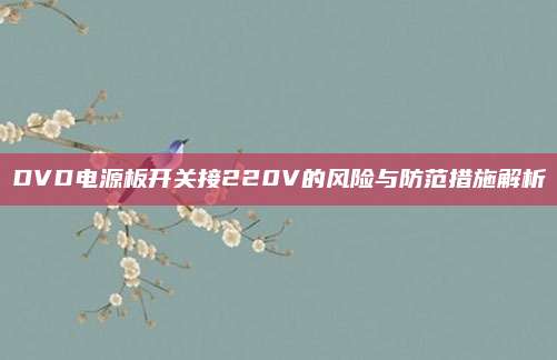DVD电源板开关接220V的风险与防范措施解析