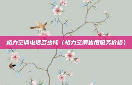 格力空调电话多少钱(格力空调售后服务价格)