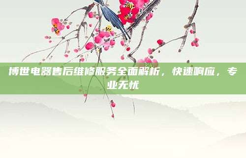 博世电器售后维修服务全面解析，快速响应，专业无忧