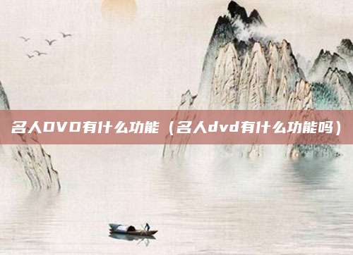 名人DVD有什么功能（名人dvd有什么功能吗）