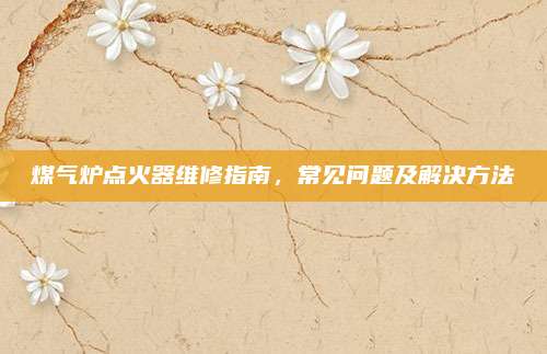 煤气炉点火器维修指南，常见问题及解决方法
