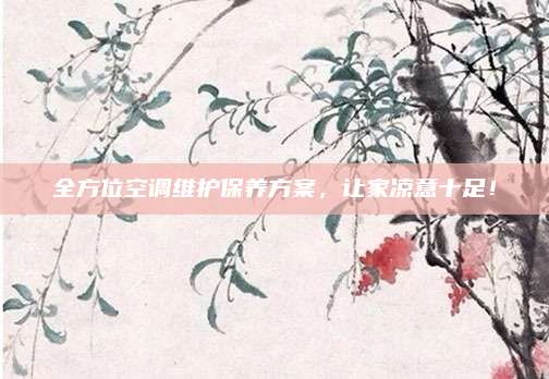 全方位空调维护保养方案，让家凉意十足！