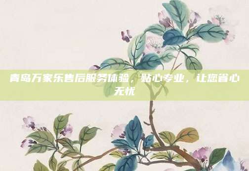 青岛万家乐售后服务体验，贴心专业，让您省心无忧