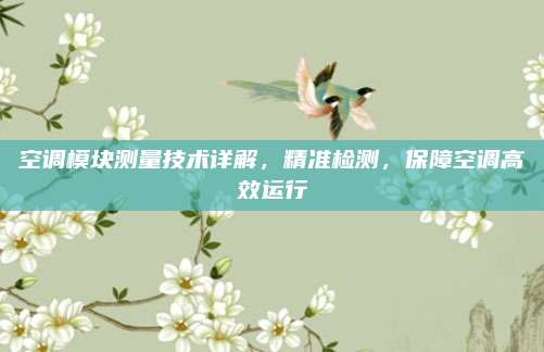 空调模块测量技术详解，精准检测，保障空调高效运行
