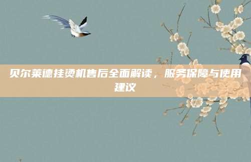 贝尔莱德挂烫机售后全面解读，服务保障与使用建议