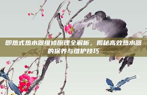 即热式热水器维修原理全解析，揭秘高效热水器的保养与维护技巧