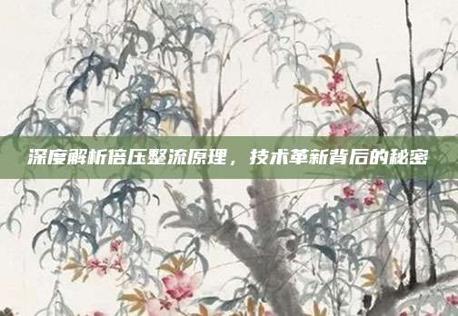 深度解析倍压整流原理，技术革新背后的秘密