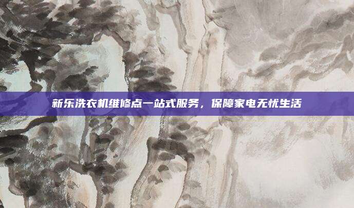 新乐洗衣机维修点一站式服务，保障家电无忧生活