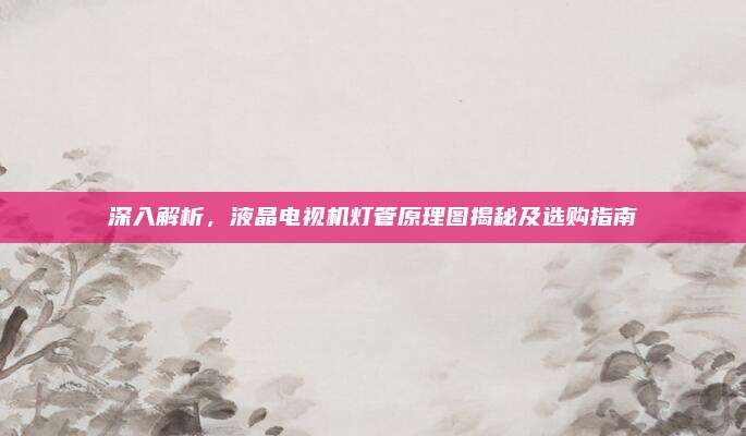 深入解析,液晶电视机灯管原理图揭秘及选购指南