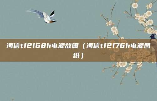 海信tf2168h电源故障（海信tf2176h电源图纸）