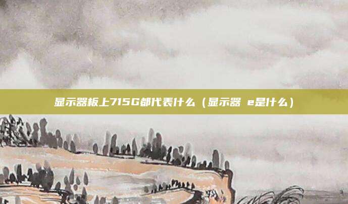 显示器板上715G都代表什么（显示器△e是什么）