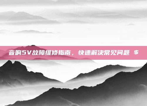 音响5V故障维修指南,快速解决常见问题 $