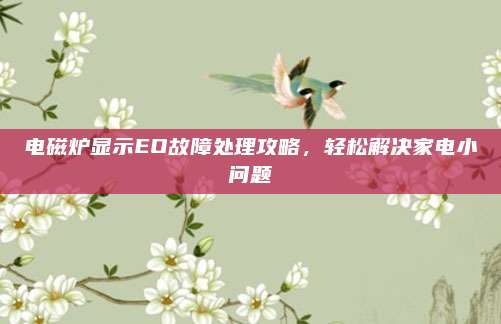 电磁炉显示EO故障处理攻略,轻松解决家电小问题