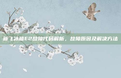 新飞冰箱E2故障代码解析,故障原因及解决方法