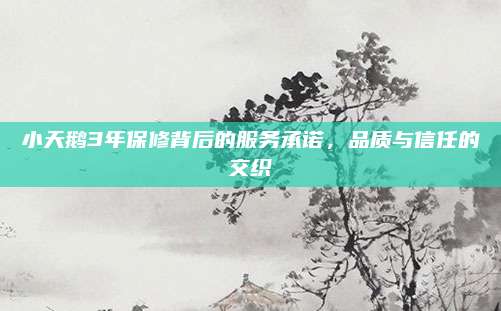小天鹅3年保修背后的服务承诺，品质与信任的交织