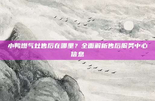 小鸭燃气灶售后在哪里?全面解析售后服务中心信息