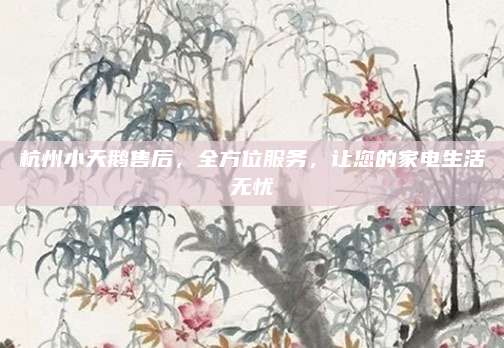 杭州小天鹅售后，全方位服务，让您的家电生活无忧