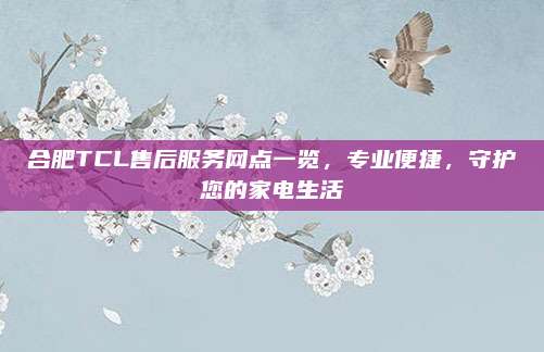 合肥TCL售后服务网点一览，专业便捷，守护您的家电生活