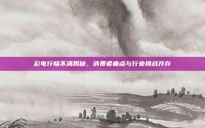 彩电行幅不满揭秘,消费者痛点与行业挑战并存