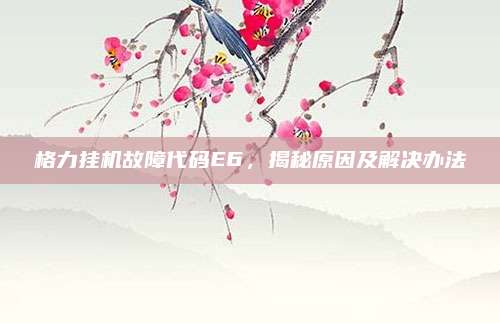 格力挂机故障代码E6,揭秘原因及解决办法