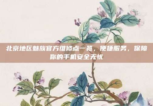 北京地区魅族官方维修点一览，便捷服务，保障你的手机安全无忧
