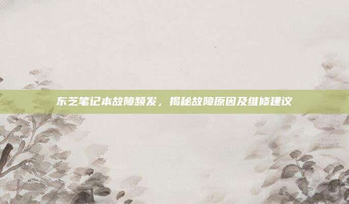 东芝笔记本故障频发，揭秘故障原因及维修建议