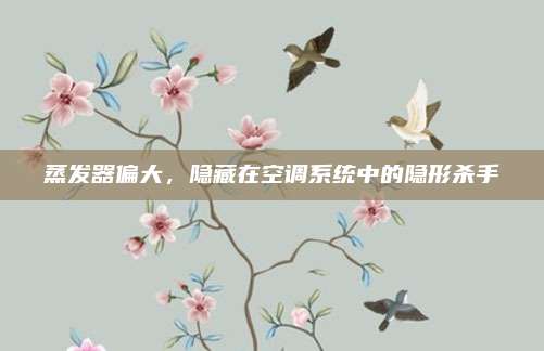 蒸发器偏大,隐藏在空调系统中的隐形杀手