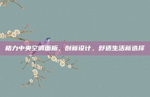 格力中央空调面板，创新设计，舒适生活新选择