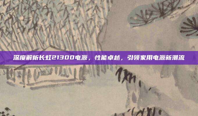 深度解析长虹21300电源,性能卓越,引领家用电源新潮流