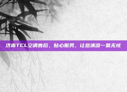 济南TCL空调售后,贴心服务,让您清凉一夏无忧
