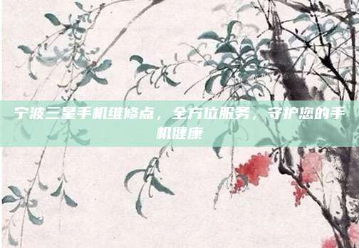 宁波三星手机维修点，全方位服务，守护您的手机健康