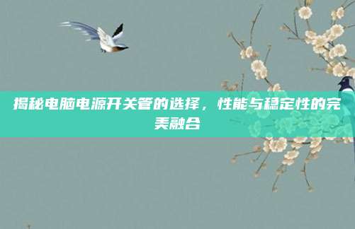 揭秘电脑电源开关管的选择，性能与稳定性的完美融合