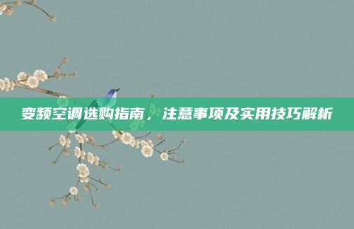 变频空调选购指南,注意事项及实用技巧解析