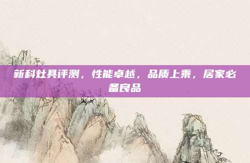 新科灶具评测，性能卓越，品质上乘，居家必备良品