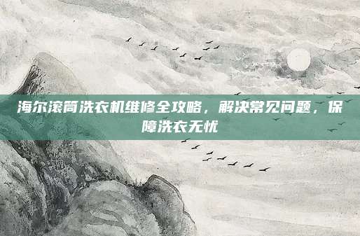 海尔滚筒洗衣机维修全攻略,解决常见问题,保障洗衣无忧