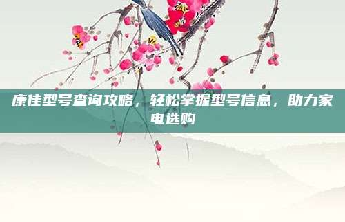 康佳型号查询攻略，轻松掌握型号信息，助力家电选购