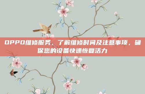 OPPO维修服务,了解维修时间及注意事项,确保您的设备快速恢复活力