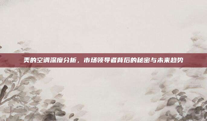 美的空调深度分析,市场领导者背后的秘密与未来趋势