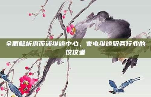 全面解析惠而浦维修中心，家电维修服务行业的佼佼者